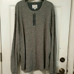Lucky Brand Gray Cotton Knit Layering Top